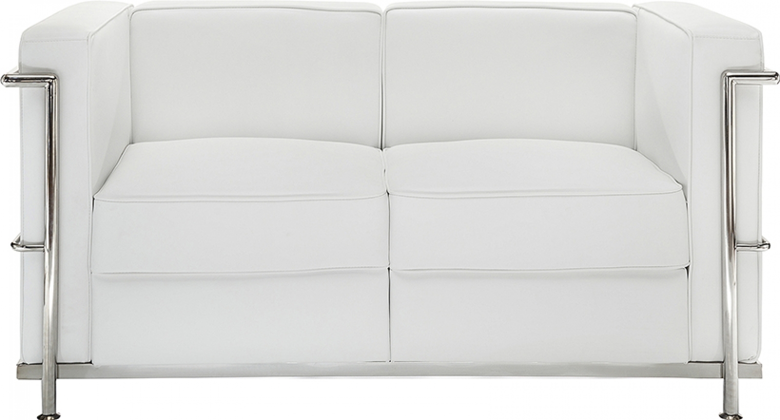 Двухместный диван Chrome белого цвета в аренду