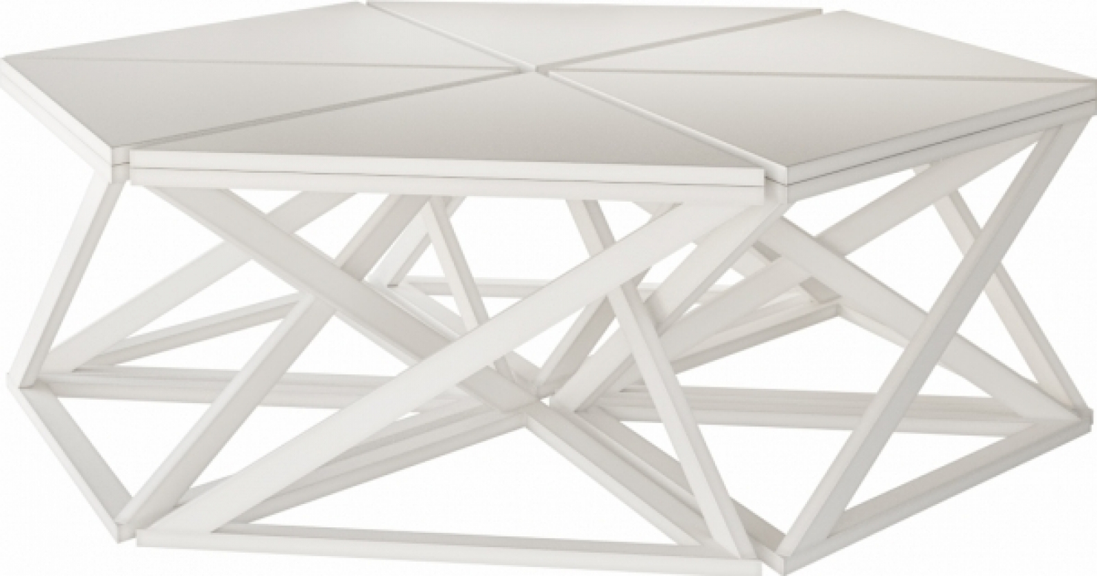 Журнальный стол Galaxy белого цвета в аренду