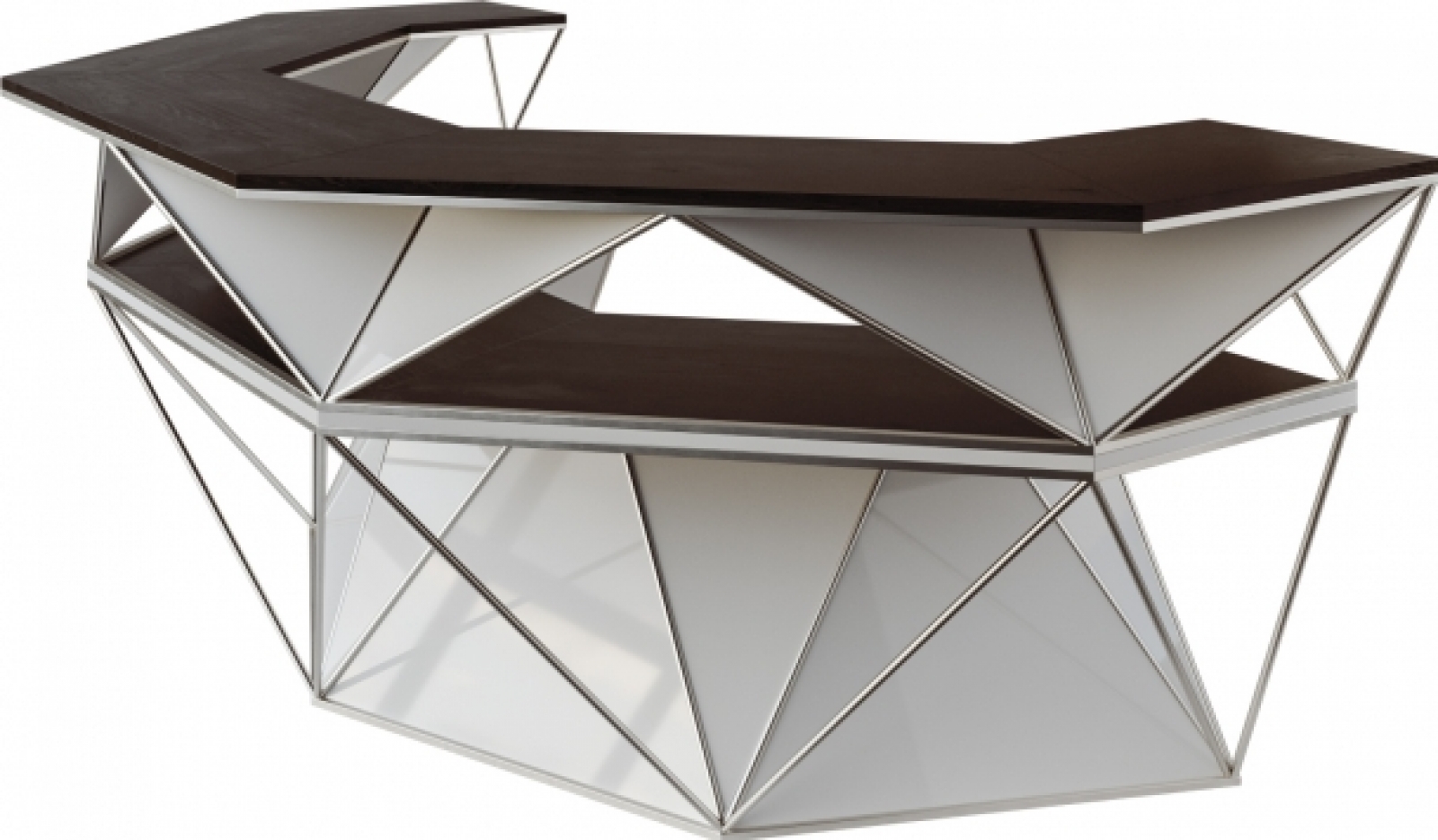 Барная стойка Hexagon белого цвета в аренду