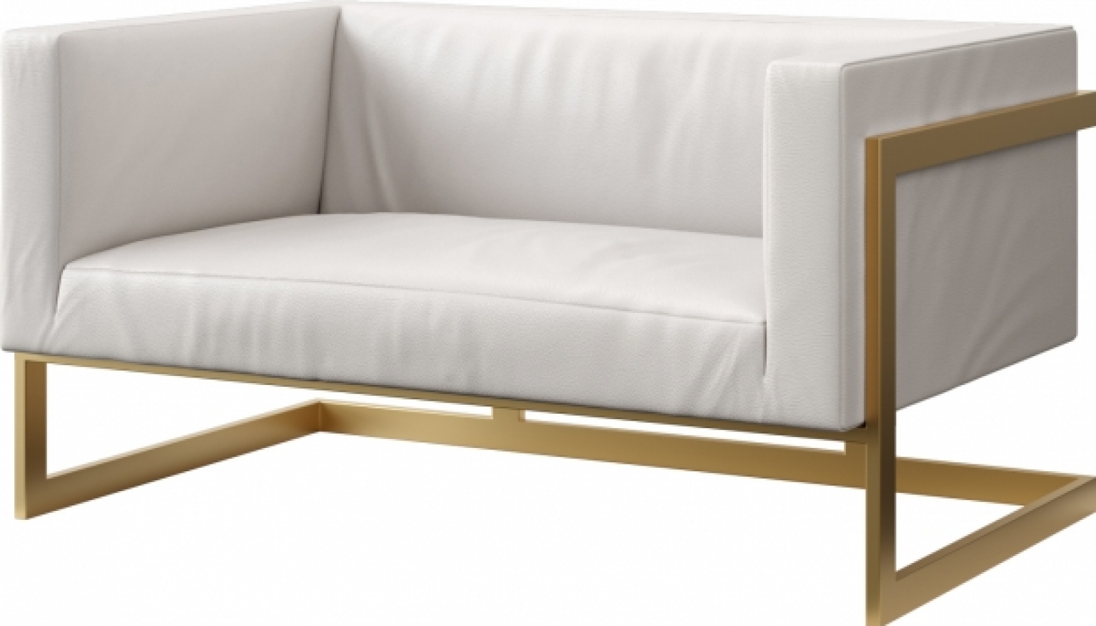 Двухместный диван Andrian белого цвета в аренду