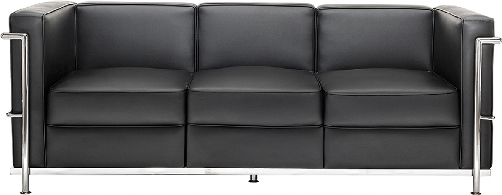 Трехместный диван Chrome черного цвета в аренду