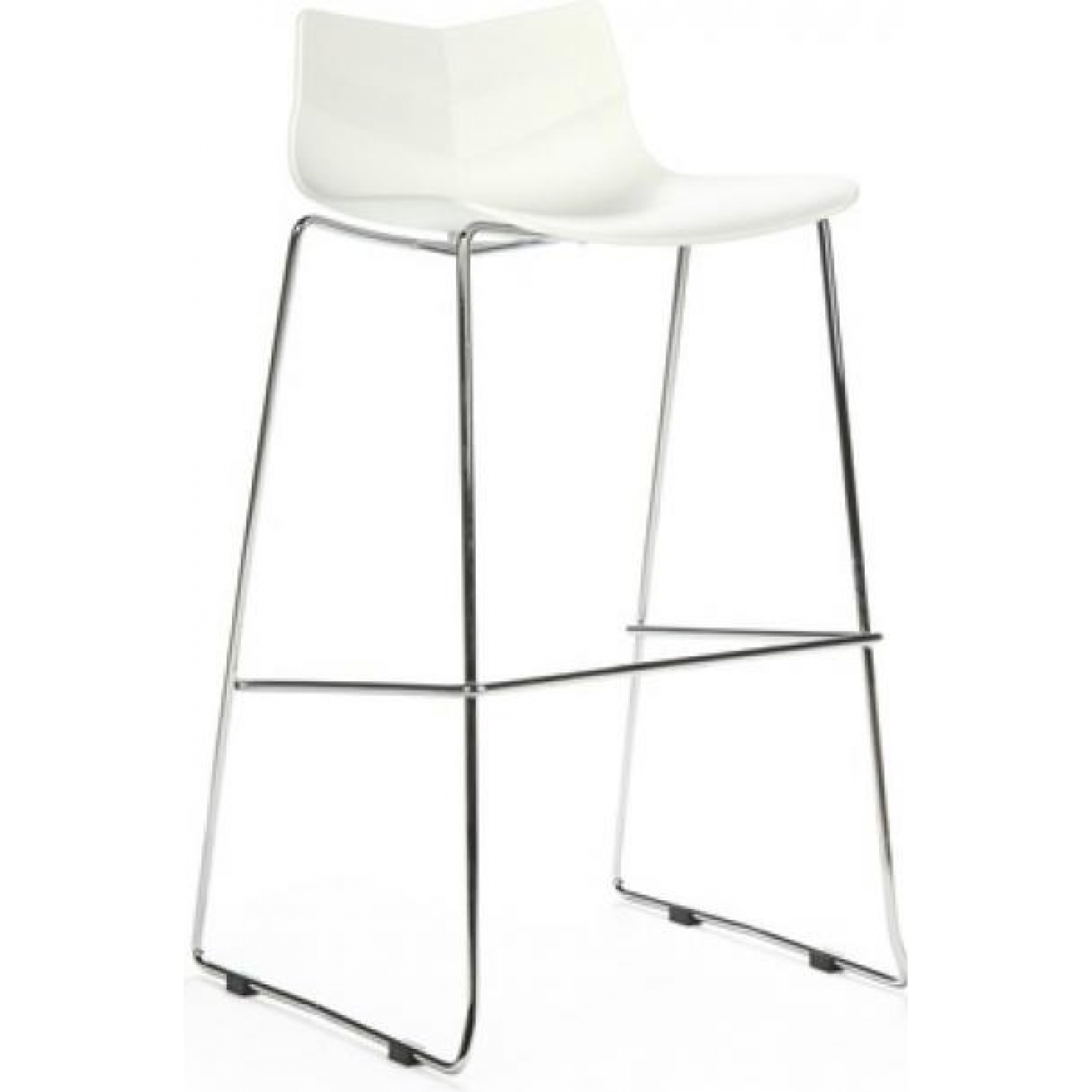 Барный стул Leaf белого цвета в аренду