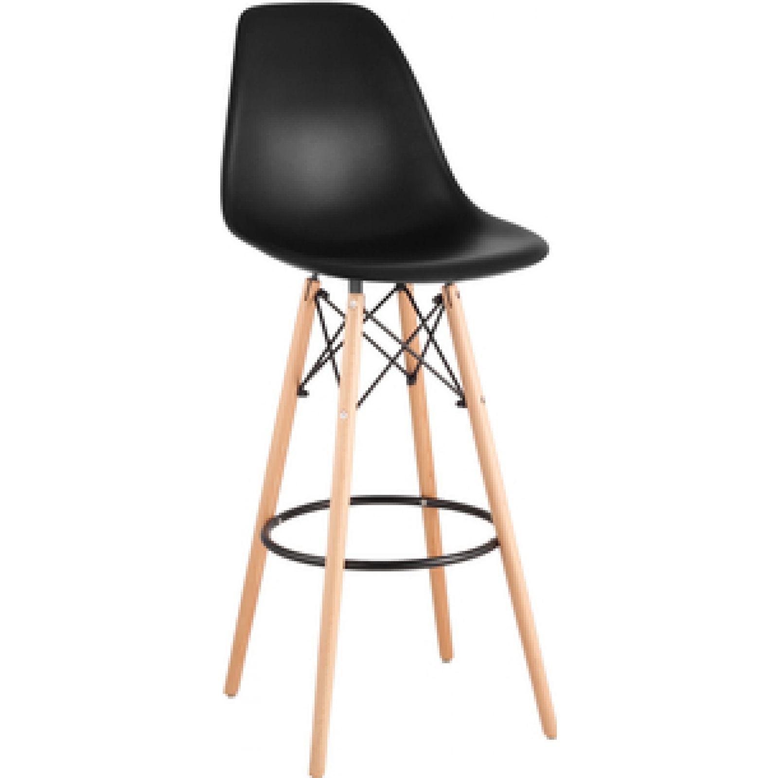 Барный стул Eames черного цвета в аренду