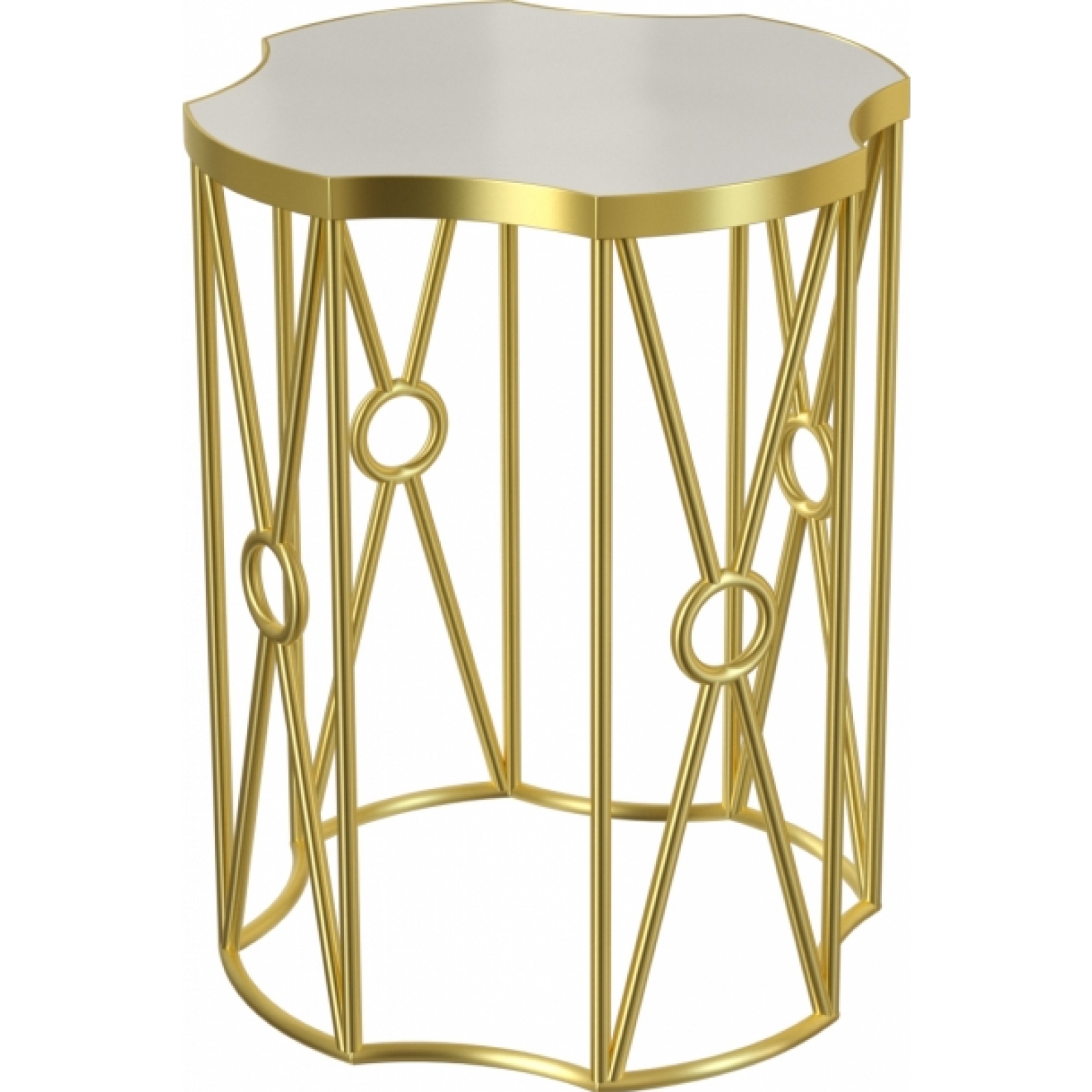 Журнальный стол Sun 55 Gold & White золотистого цвета в аренду