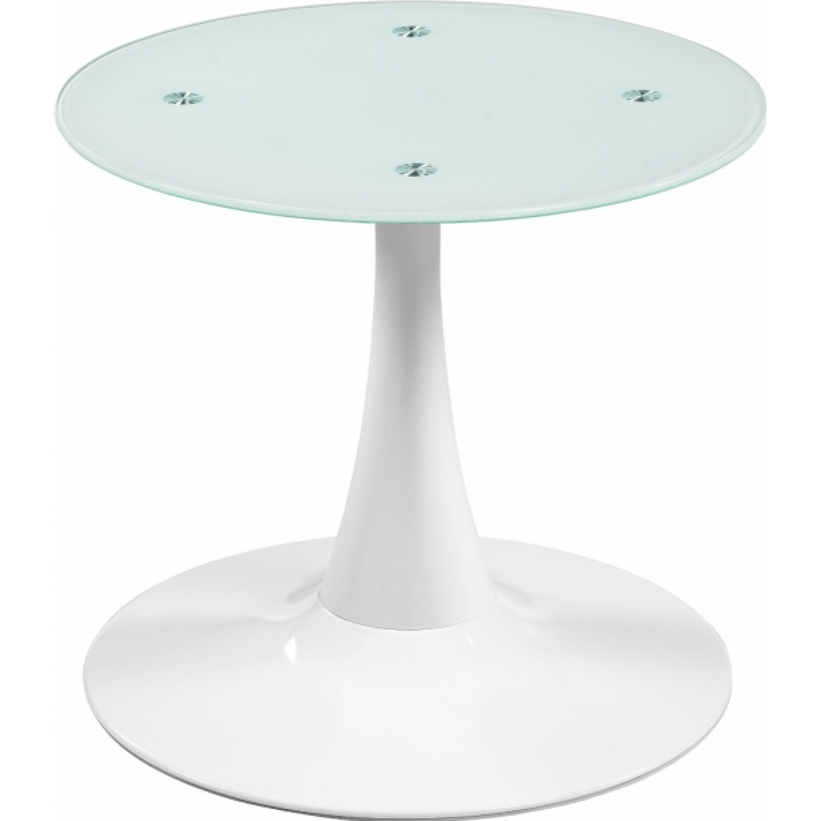 Журнальный стол Tulip Glass белого цвета в аренду