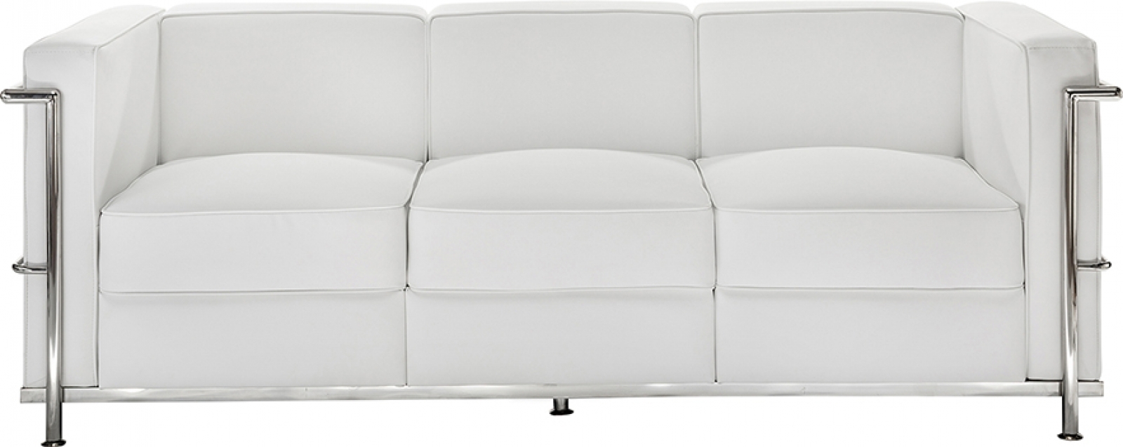 Трехместный диван Chrome белого цвета в аренду