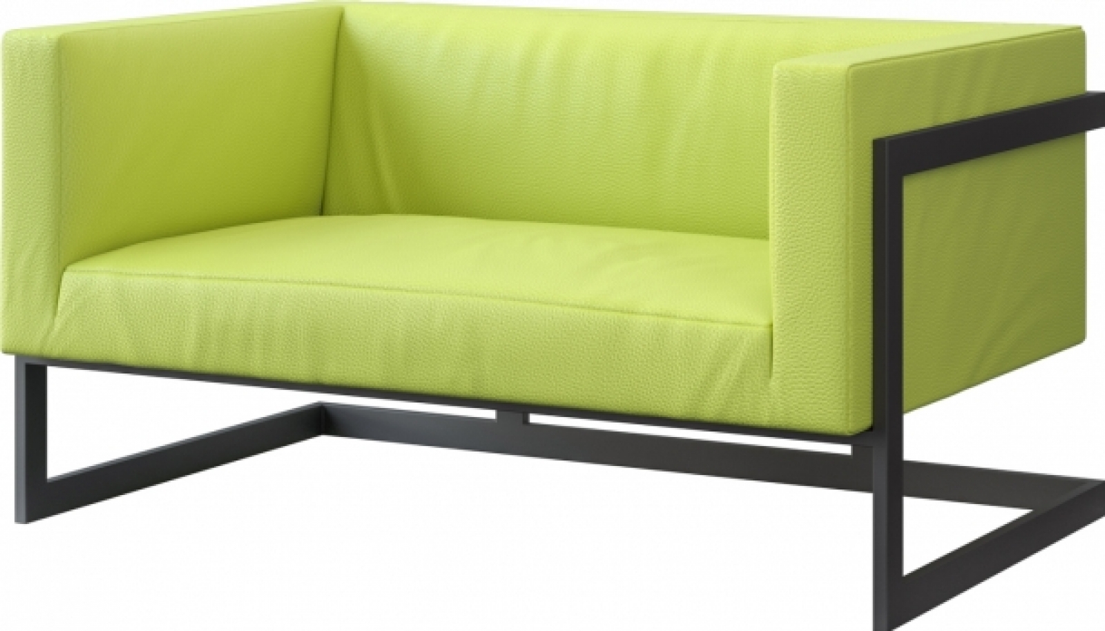 Двухместный диван Andrian лаймового цвета в аренду