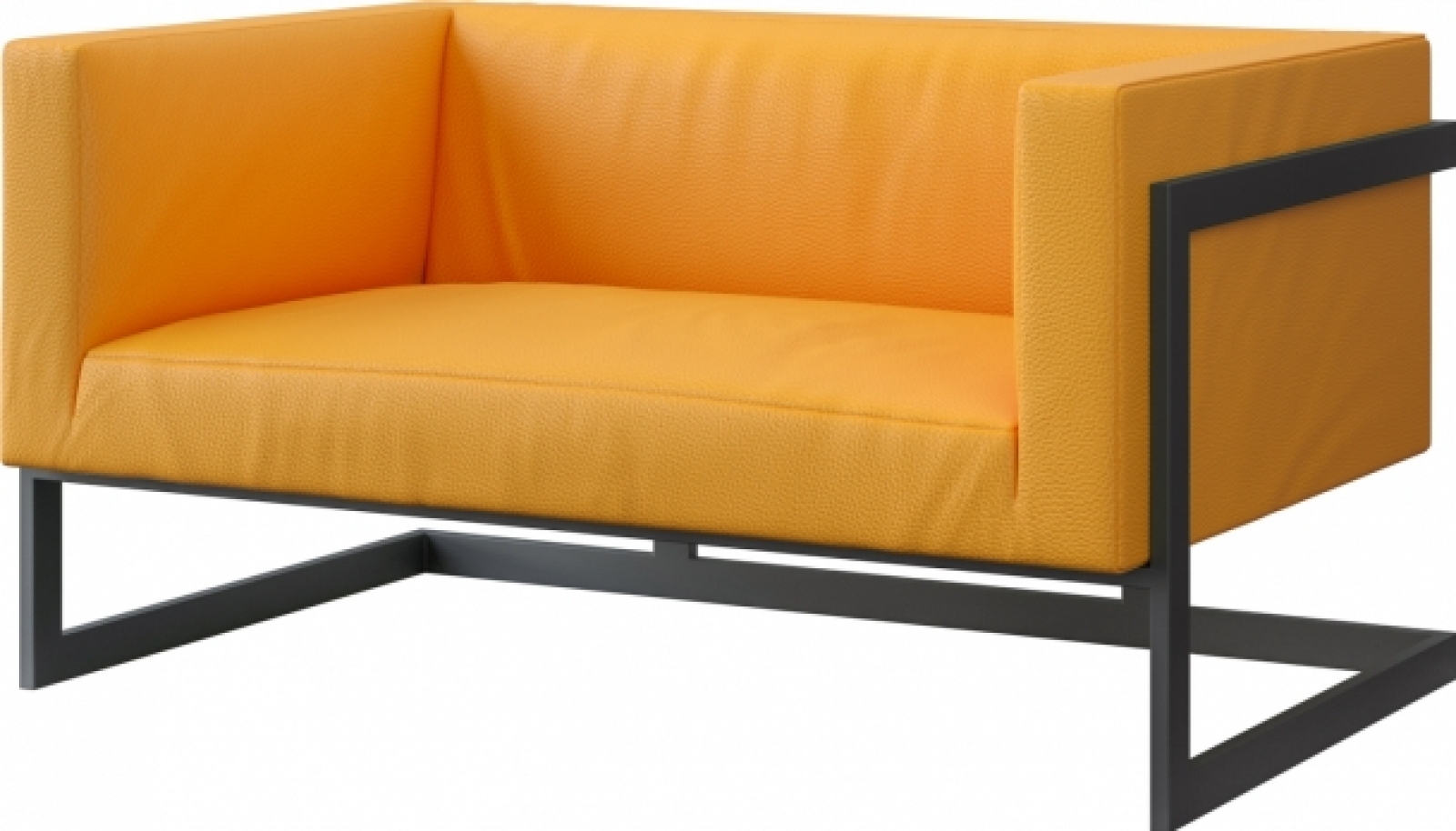 Двухместный диван Andrian оранжевого цвета в аренду