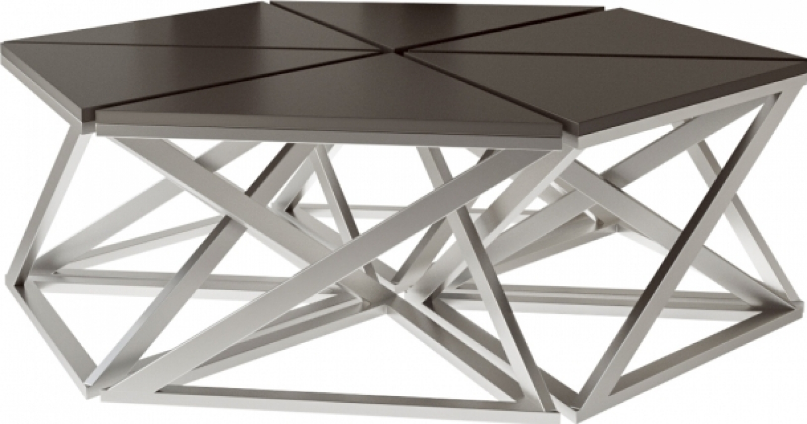 Журнальный стол Galaxy серебристого цвета в аренду