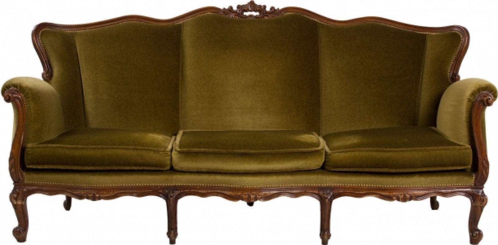 Трехместный диван Oliva зеленого цвета в аренду