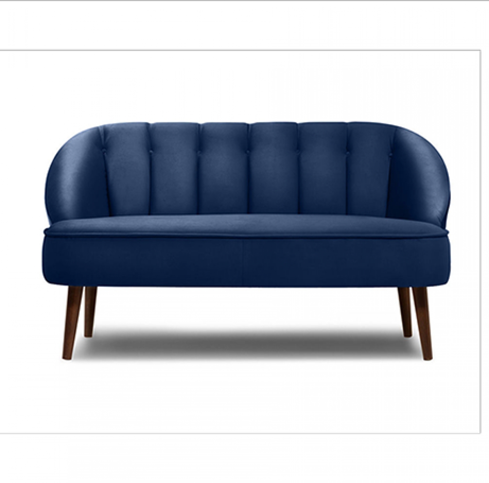 Двухместный диван Mona синего цвета в аренду