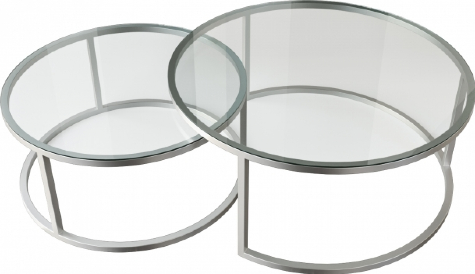 Журнальный стол Duet серебристого цвета в аренду