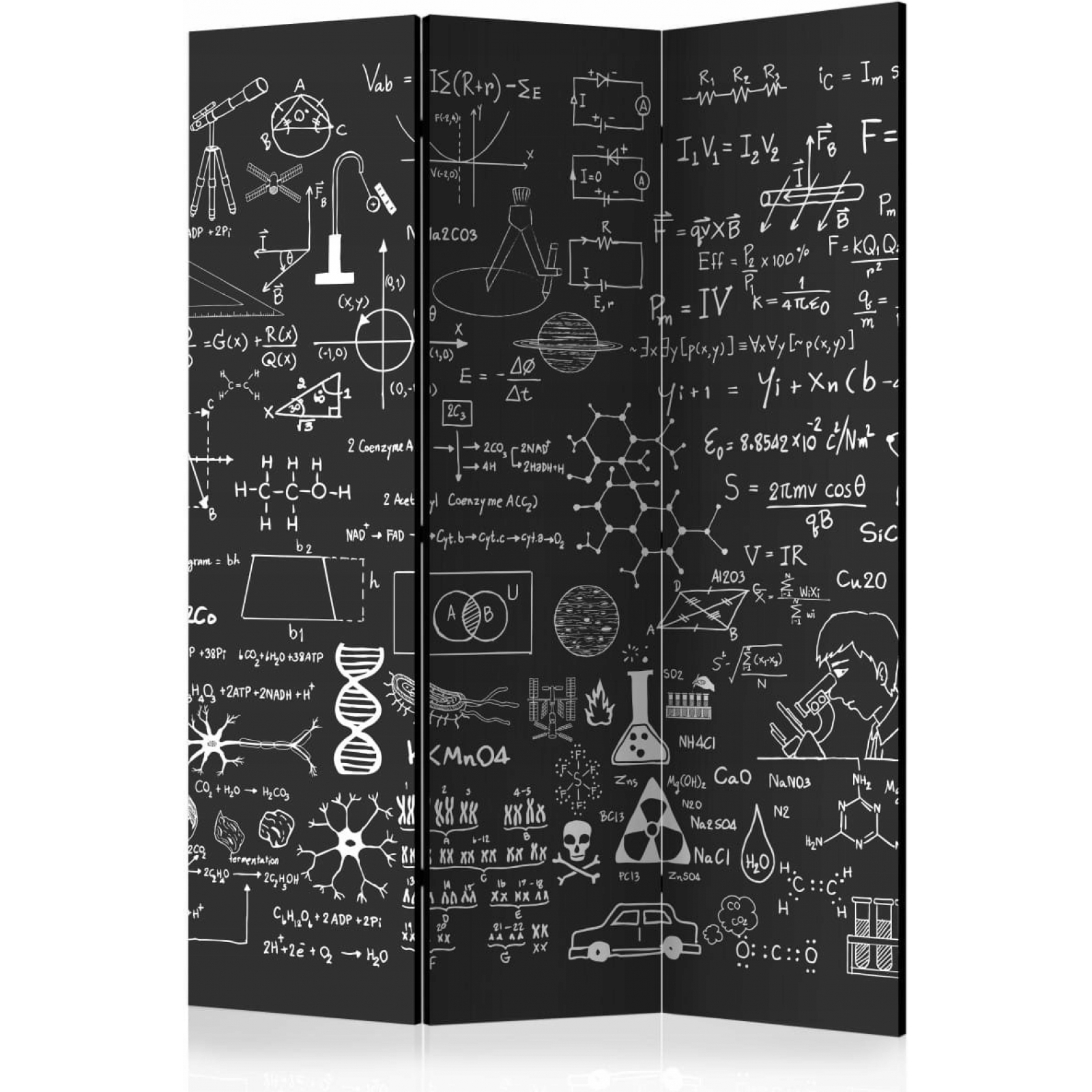 Ширма с меловой поверхностью черного цвета в аренду