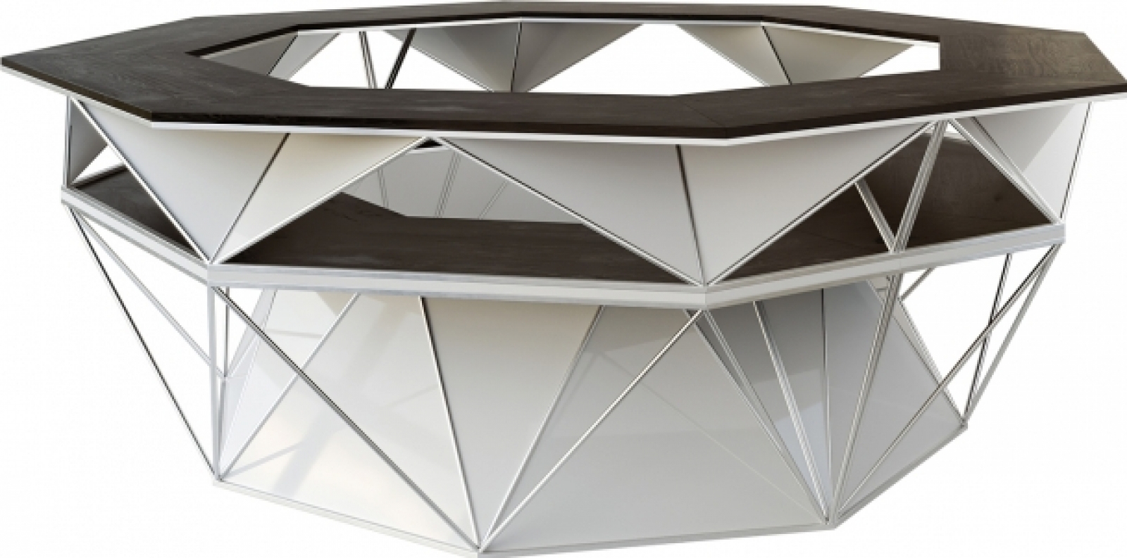 Барная стойка Hexagon Ring белого цвета в аренду