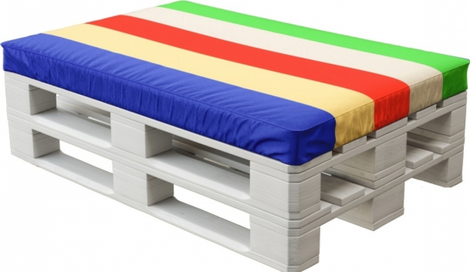 Пуф White с разноцветной подушкой в аренду